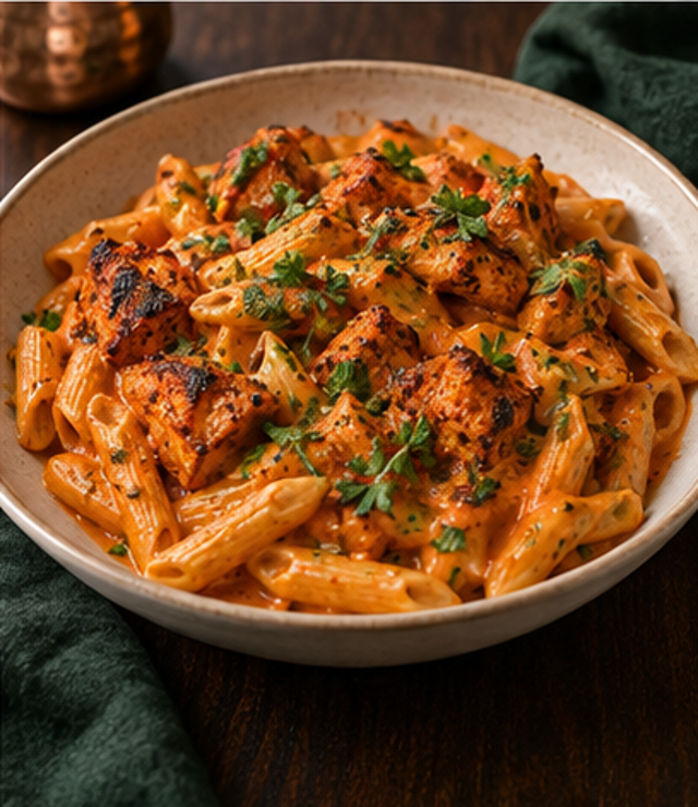 Chak De Chicken Tikka Pasta.